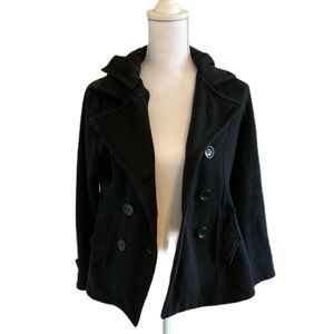 Black Soft Coat with 3/4 sleeves and hood